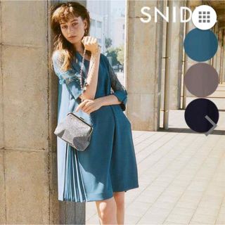 スナイデル(SNIDEL)のスリーブレースデザインワンピース Snidel(ひざ丈ワンピース)