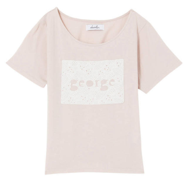 dazzlin(ダズリン)のダズリン　レース刺繍ロゴTシャツ レディースのトップス(Tシャツ(半袖/袖なし))の商品写真