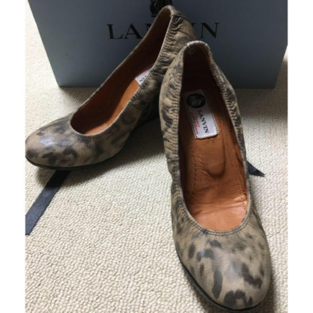 LANVIN ランバン レオパード柄パンプス 人気が高い 4200円引き www