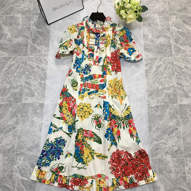 グッチ ベルト コピー 代引き おつり 、 Gucci - 美品 新タグ グッチ GUCCI 花柄 デザイン フレア ワンピース 36の通販 by mellow