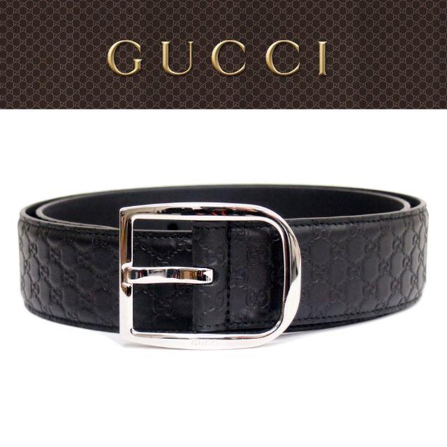 ベルト サイズ l 、 Gucci - 【28】GUCCIブラック マイクログッチシマGGレザーベルトsize85/34の通販 by NEO 's shop