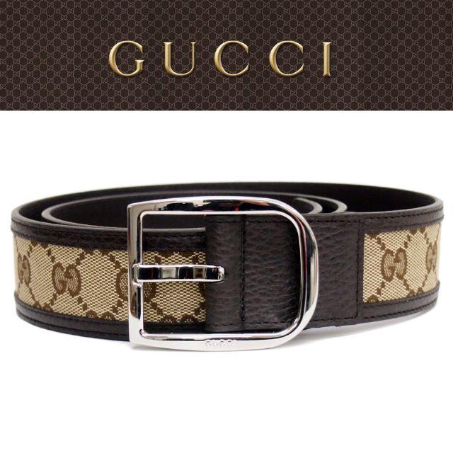 yasu アクセサリー - Gucci - 【29】GUCCIGGキャンバス×レザー ベージュ×ブラウンベルト80/32の通販 by NEO 's shop