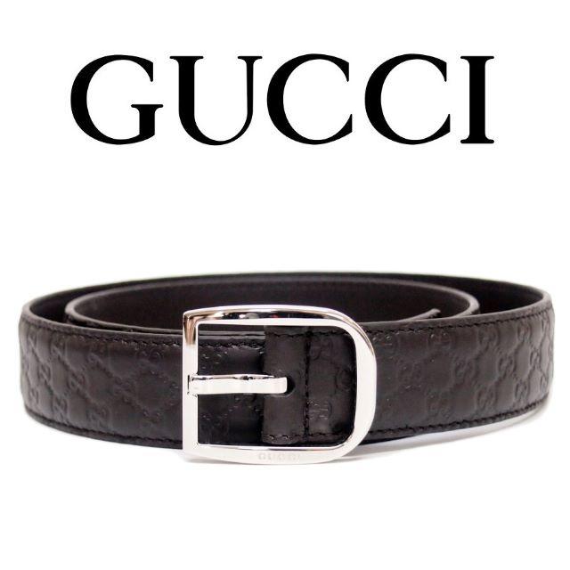 スーパーコピー グッチ 財布 q-pot - Gucci - 【33】GUCCIマイクログッチシマ ブラウン レザー ベルトsize80/32の通販 by NEO 's shop