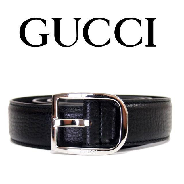 Gucci - 【25】GUCCI ブラック レザー ベルト size 100/40の通販 by NEO 's shop