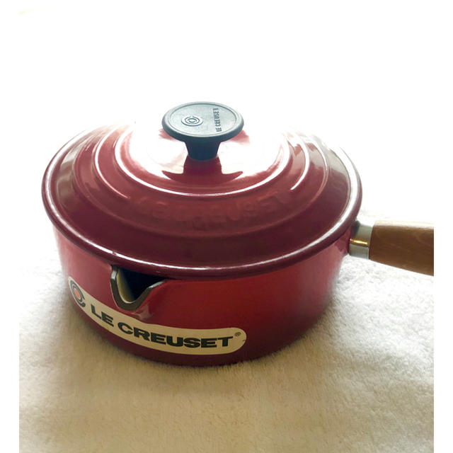 インテリア/住まい/日用品新品未使用★希少 LE CREUSET ル・クルーゼ18cmウッドハンドル