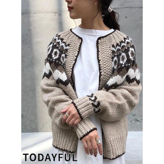 TODAYFUL トゥデイフル Nordic Knit Cardigan 新品