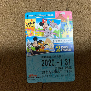 ディズニー(Disney)の【未使用】東京ディズニーリゾートライン　フリーきっぷ2days(遊園地/テーマパーク)