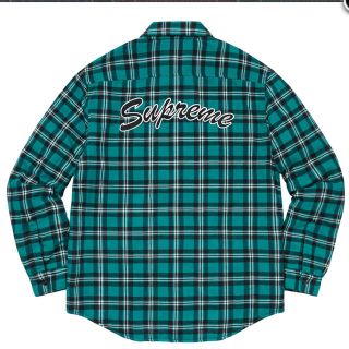 シュプリーム(Supreme)のsupreme arc logo quilted flannel shirt L(シャツ)