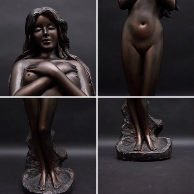 西洋彫刻 重量2.1kg 美術の通販 by 一期一会 's shop｜ラクマ ブロンズみたいなオブジェ 裸体 ヌード像 女性像 豊富な即納