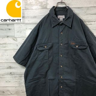 カーハート(carhartt)の【わかさぎさん】カーハート☆ワンポイント レザーパッチ 半袖 ワークシャツ(シャツ)