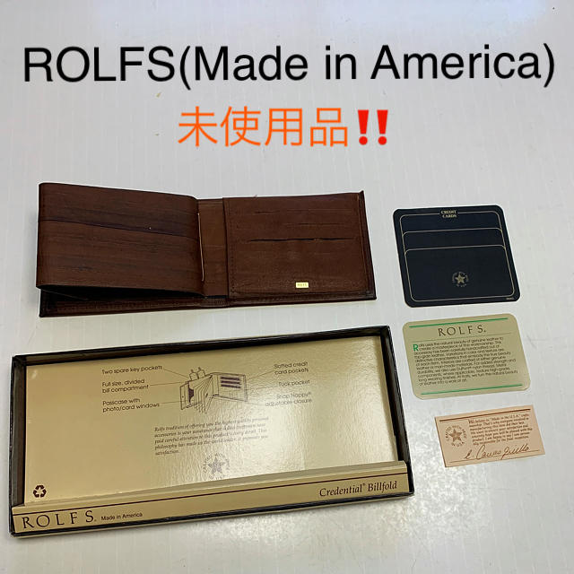 AMERICAN RETRO(アメリカンレトロ)の☆☆ROLFS  (made in America )焦げ茶　二つ折り財布☆☆ メンズのファッション小物(折り財布)の商品写真