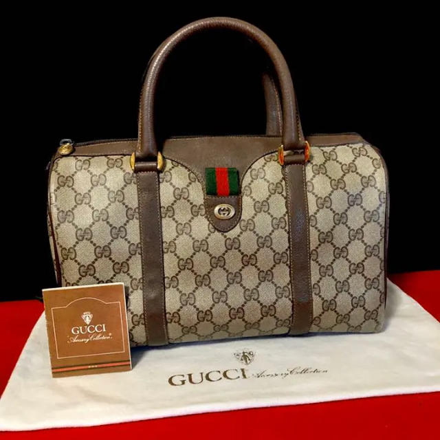 Gucci - 美品 レア グッチ オールドグッチ シェリーライン ミニ ボストン ハンドバッグの通販 by マチルダ's shop