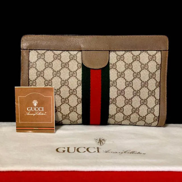 Gucci - 極 美品 グッチ オールドグッチ シェリーライン ハンドバッグ クラッチバッグの通販 by マチルダ's shop