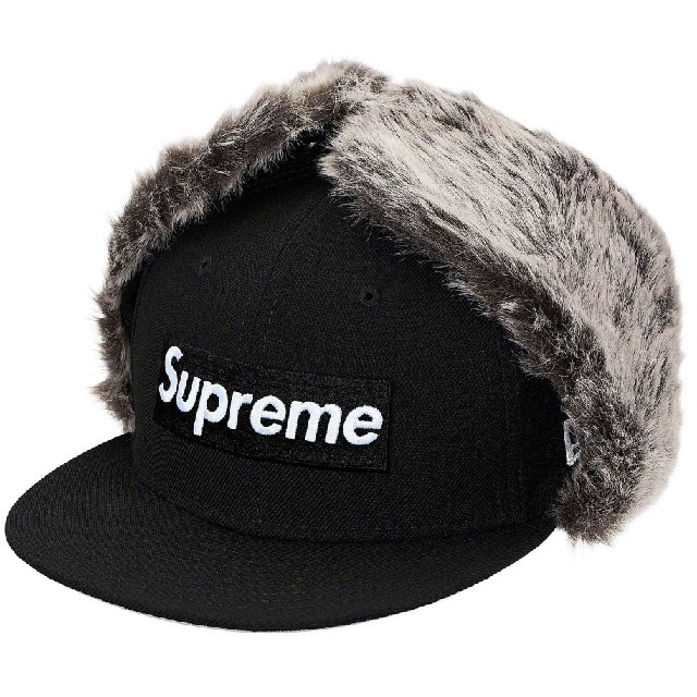 Supreme Earflap New Era 5/8 Black 黒帽子