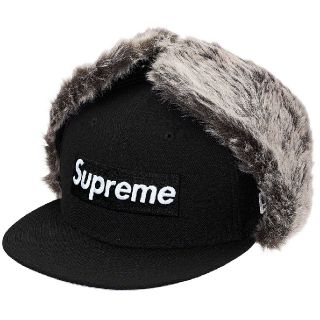 シュプリーム(Supreme)のSupreme Earflap New Era 5/8 Black 黒(キャップ)