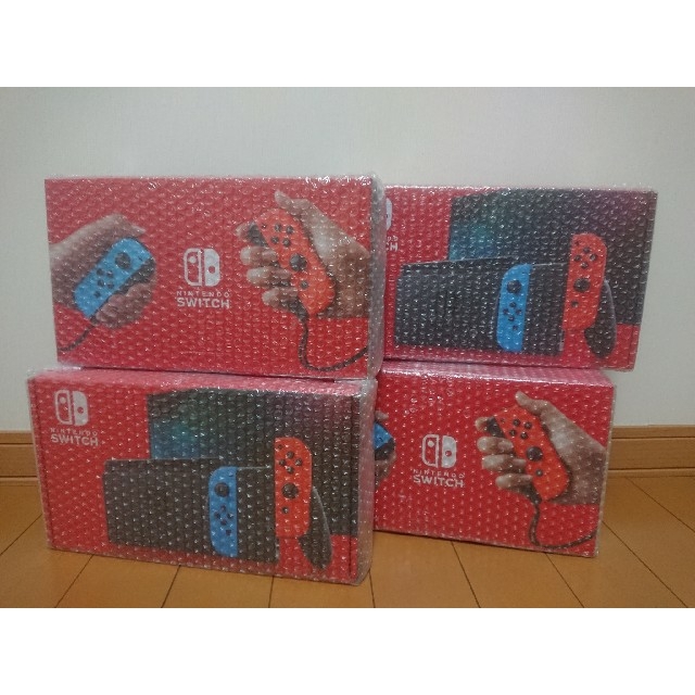 新品･未使用 ニンテンドースイッチ ネオン ブルー 4台 セット