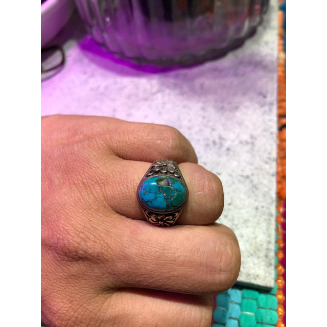 【silver925 turquoise ring size14号 】