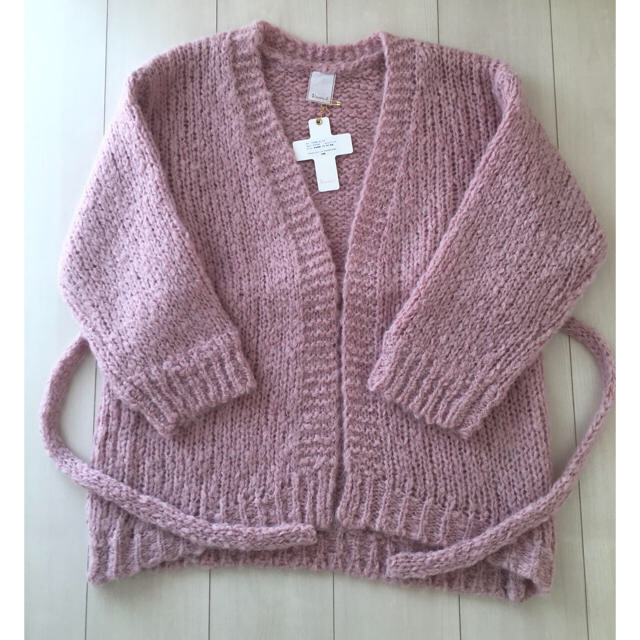 Rosary moon(ロザリームーン)のRosary moon  Fluffy Belted Cardigan ピンク レディースのトップス(ニット/セーター)の商品写真