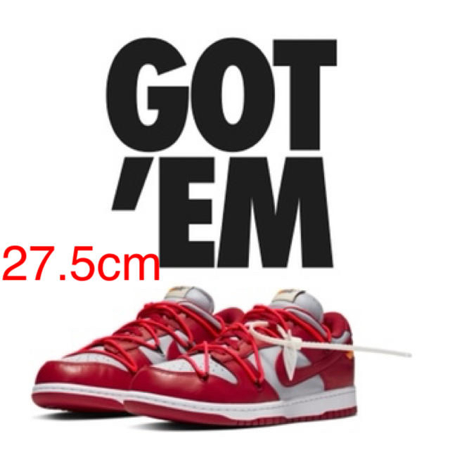 Nike off-white dunk low 100%正規品