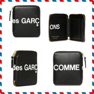 コムデギャルソン(COMME des GARCONS)の送料込【COMME des GARCONS】ジップ 二つ折り 財布 BLACK(折り財布)