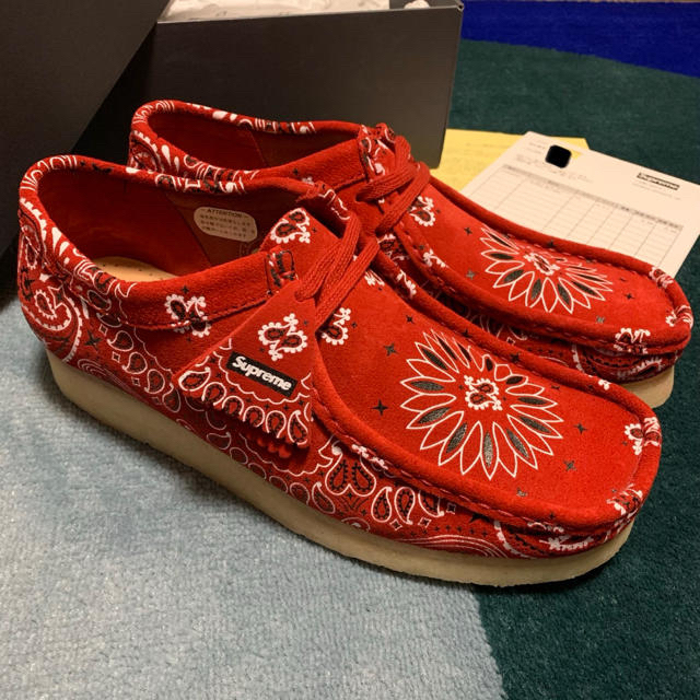 新品 Supreme Clarks Bandana Wallabee バンダナ