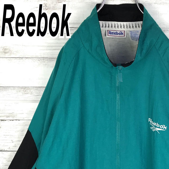 Reebok(リーボック)のリーボック ナイロン ブルゾン 90s レアカラー アームロゴ オーバーサイズ メンズのジャケット/アウター(ナイロンジャケット)の商品写真