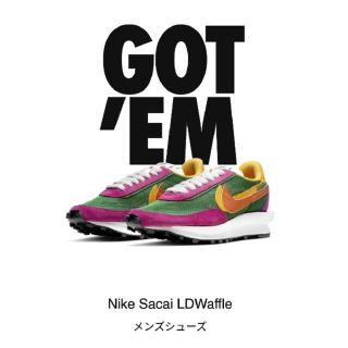 ナイキ(NIKE)のNIKE sacai LD Waffle パイングリーン 27.0(スニーカー)