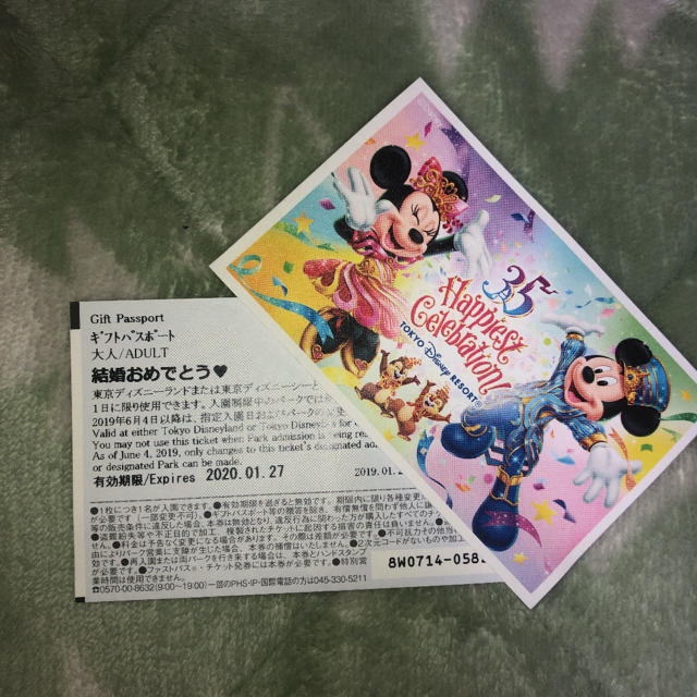 Disney(ディズニー)のディズニー 大人 ペアチケット チケットの施設利用券(遊園地/テーマパーク)の商品写真