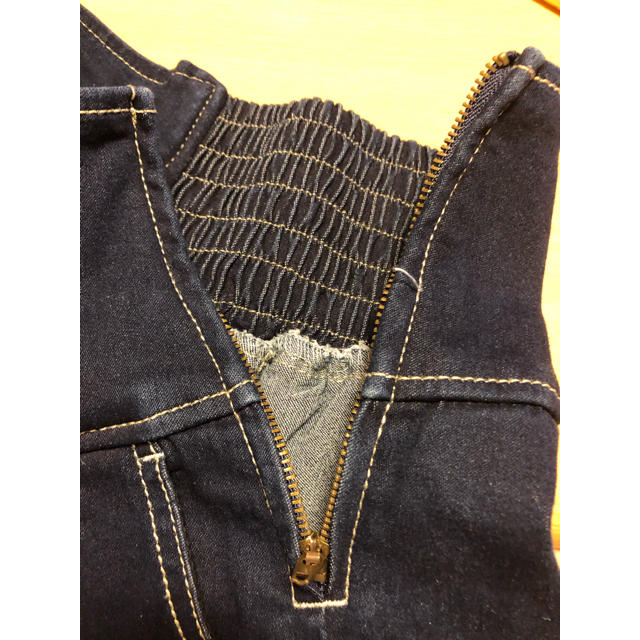 デニム　ストレッチ　キュロット　ミニスカート　サイズ　　ウエスト61 レディースのパンツ(キュロット)の商品写真
