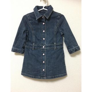 トミーヒルフィガー(TOMMY HILFIGER)のトミーフィルフィガー　12-18m デニムワンピース(ワンピース)