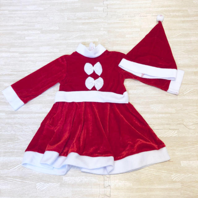 サンタクロース ワンピース キッズ/ベビー/マタニティのキッズ服女の子用(90cm~)(ワンピース)の商品写真