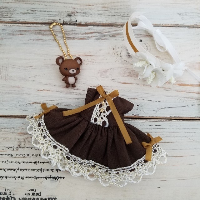 ✩SOLD OUT✩プチブライス♡アウトフィット♡ブラウンワンピース3点 ✩SOLD OUT✩プチブライス♡アウトフィット♡ブラウンワンピース3点