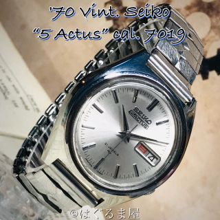 セイコー(SEIKO)の70’s Vint. セイコー5 アクタス OH済 シルバーダイヤル(腕時計(アナログ))