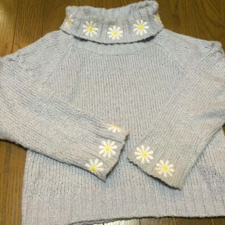 パラビオン(Par Avion)のお花刺繍ハイネックニット(ニット/セーター)