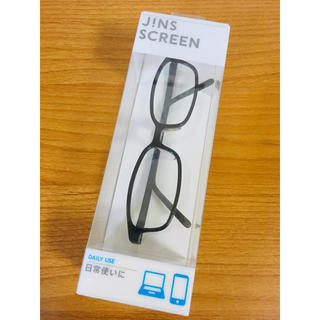 ジンズ(JINS)のじぶりっこ様専用　JINS ブルーライトカットメガネ　黒　度なし　25% ジンズ(サングラス/メガネ)