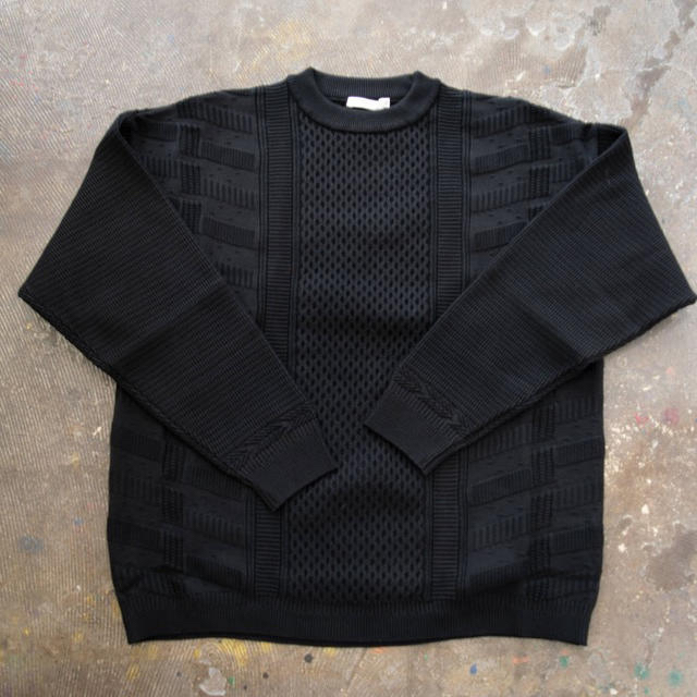 YASHIKI ARARE KNIT BLACK ヤシキ 黒 19AW サイズ2 YASHIKI ARARE KNIT BLACK ヤシキ 黒 19AW サイズ2