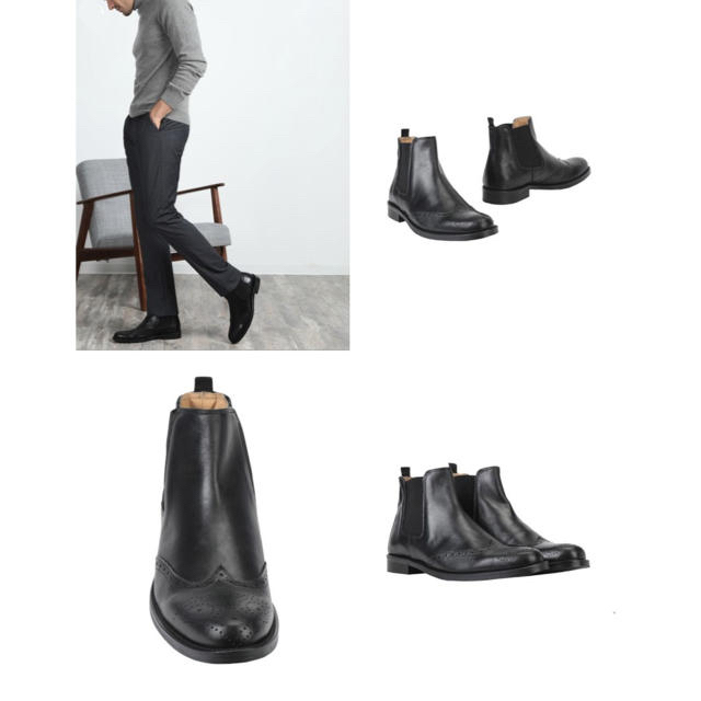 ESTNATION(エストネーション)のマンケン様専用　LEONARDO PRINCIPI サイドゴアブーツ イタリア製 メンズの靴/シューズ(ブーツ)の商品写真