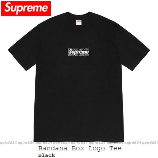 Supreme(シュプリーム)のM★Supreme★Bandana Box Logo Tee Black 新品 メンズのトップス(Tシャツ/カットソー(半袖/袖なし))の商品写真