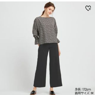 ユニクロ(UNIQLO)のUNIQLO ハイウェストドレープワイドストレートパンツ(カジュアルパンツ)