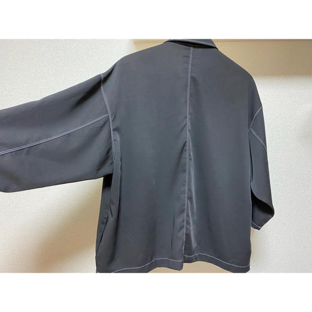 HARE(ハレ)のHARE BIGステッチシャツ 8分袖 黒 メンズのトップス(Tシャツ/カットソー(七分/長袖))の商品写真