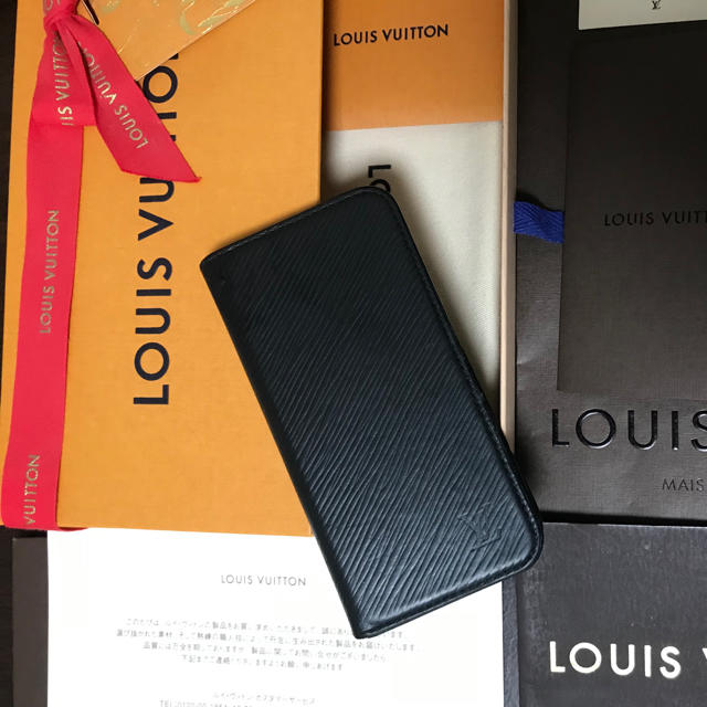 LOUIS VUITTON - 美品！本物保証！ルイヴィトン 黒エピ フェリオ ピンク iPhoneX手帳ケースの通販