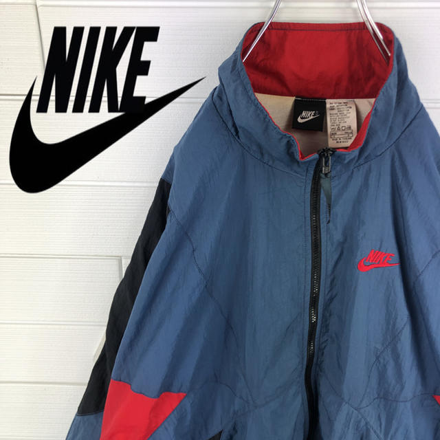 ナイキ NIKE 90s ナイロンジャケット 旧タグ シンプル オーバーサイズ