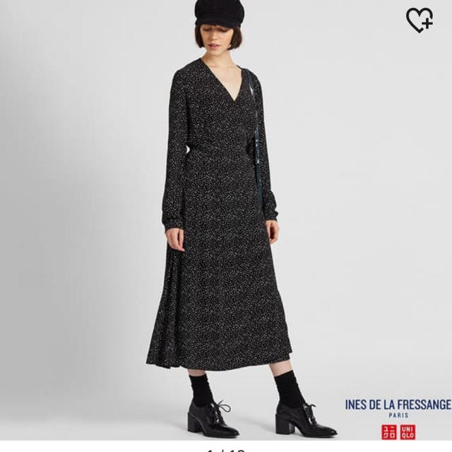 UNIQLO(ユニクロ)のレーヨンプリントカシュクールワンピ レディースのワンピース(ロングワンピース/マキシワンピース)の商品写真