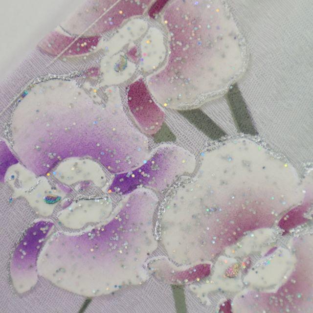 《Alice様専用★帯＋帯揚げ締め＋蘭の花々訪問着■濃淡藤色◆HP12-37》 レディースの水着/浴衣(着物)の商品写真