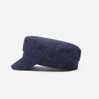 ザラ(ZARA)のZARA マリン ハンチング 帽子 ネイビー 紺 デニム 未使用 新品 ザラ(ハンチング/ベレー帽)