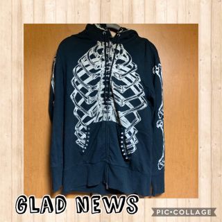 グラッドニュース(GLAD NEWS)のグラッドニュース ★レオパードスカルパーカー　ボーン　ドクロ(パーカー)