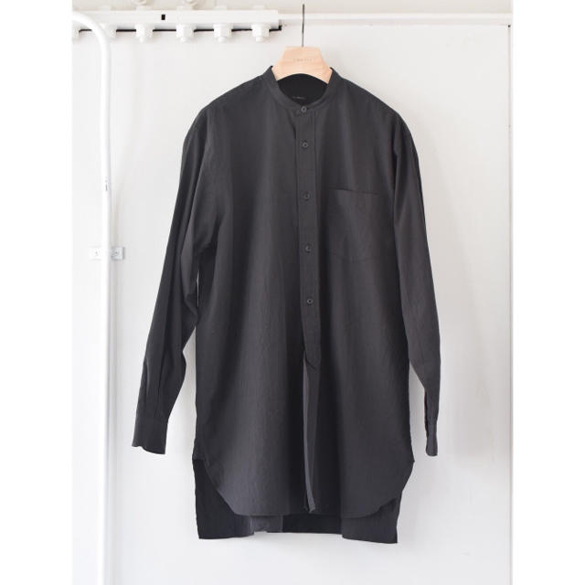 【19ss/希少品】comoli バンドカラーシャツ ブラック サイズ 1