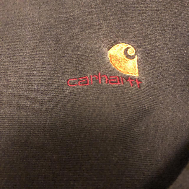 carhartt(カーハート)の90s  かーハートプルオーバーパーカー　刺繍タグ　黒 メンズのトップス(パーカー)の商品写真
