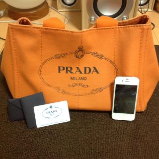 プラダ(PRADA)のPRADA☆カナパ☆オレンジ(トートバッグ)