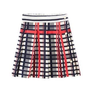 プチバトー(PETIT BATEAU)のmissmarin様専用♡5aプチバトー チェックプリントマリニエールスカート(スカート)